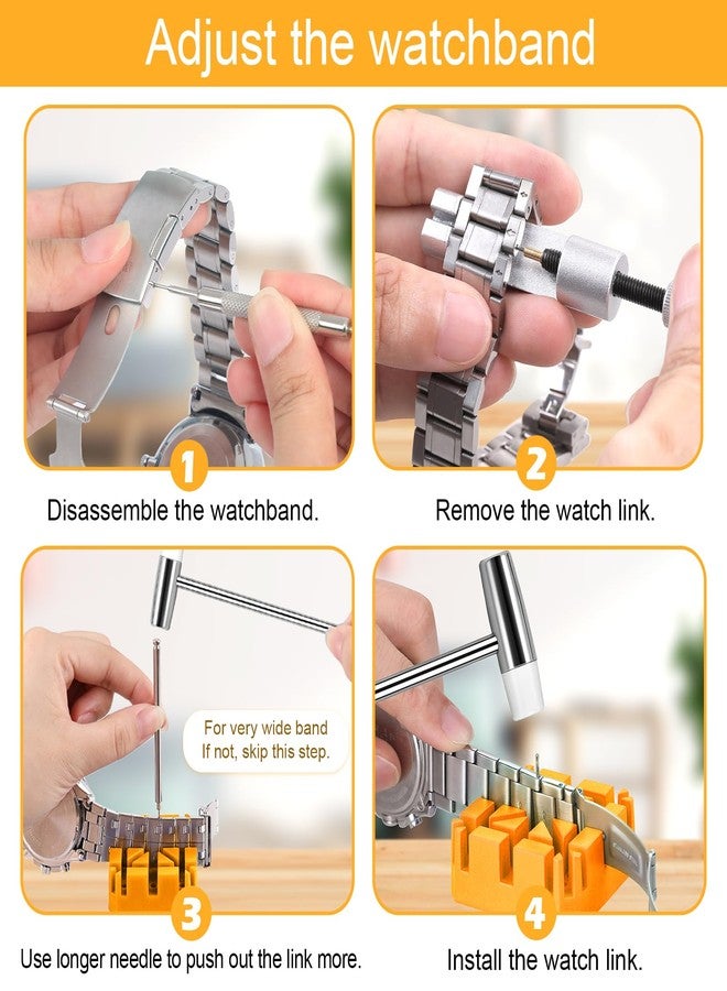 JOREST Watch Link Removal Tool, Watch Band Tool Kit, Repair Kit for Watch Bracelet Adjustment and Replacement and Resizing, With User Manual, Watch Link Remover, 20PCS Spring Bars, 13PCS Spare Needle - Image 3